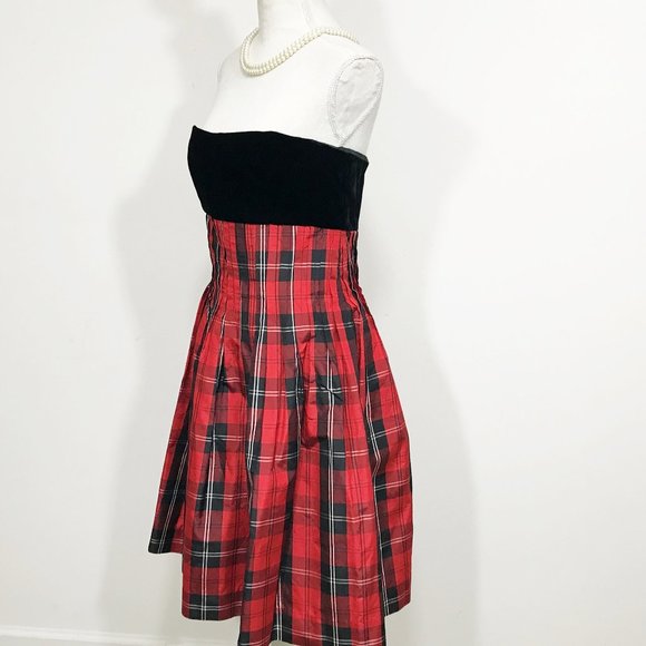 Vintage Albert Nipon Dress Black Red - Picture 6 of 16